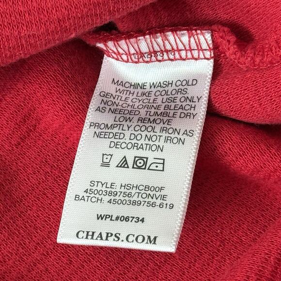 Chaps by Ralph Lauren 1/4 Zip Sweater Pullover Boys Size M(10/12) Preppy Red - Picture 6 of 6